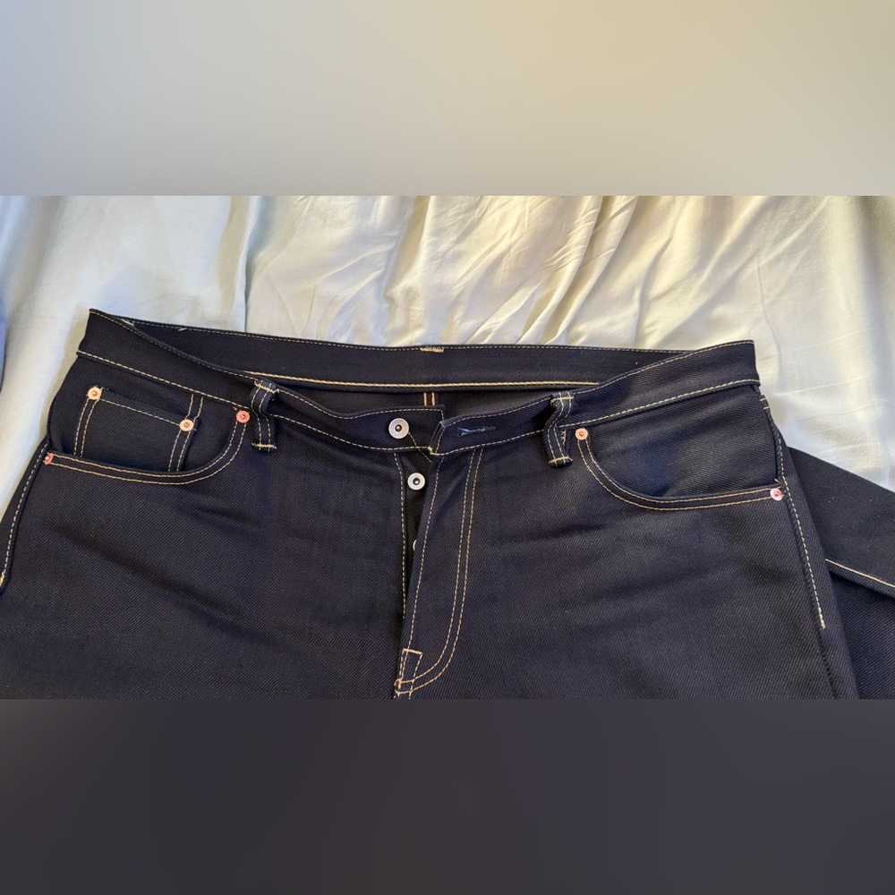 Iron Heart 634 XHSib 25oz Indigo Black Selvedge Straight Denim Jeans 40x36 - Picture 7 of 8